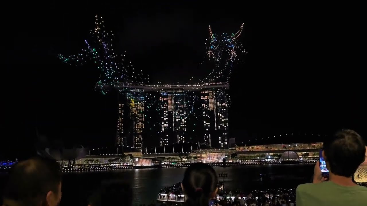 Marina Bay Sands 2024 Chinese New Year Dragon Drone Show