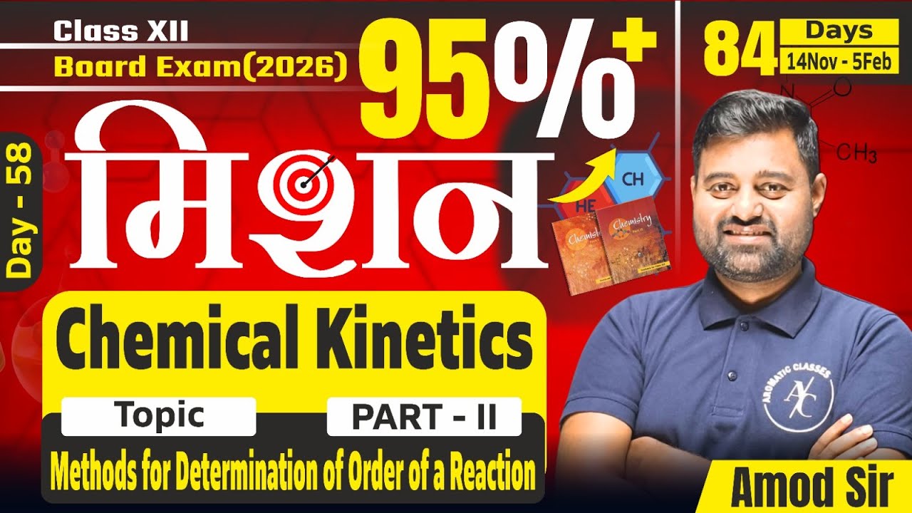 Day 58 | Live Class | Chemical Kinetics – Part 2  |  Order of Reaction Methods | 