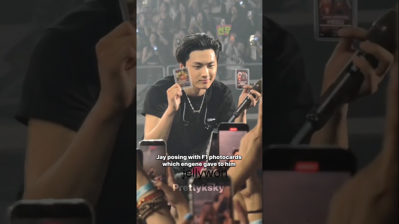 Engene gave Jay F1 photocards #enhypen #jay #engene