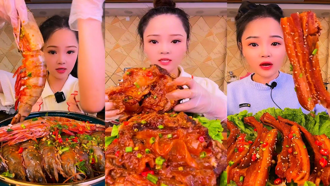 Real Mukbang :) spicy Pork Bellly Soothing Sounds While Enjoying Delicious 먹방 모음이 팅쇼 리얼 사운드 #1431
