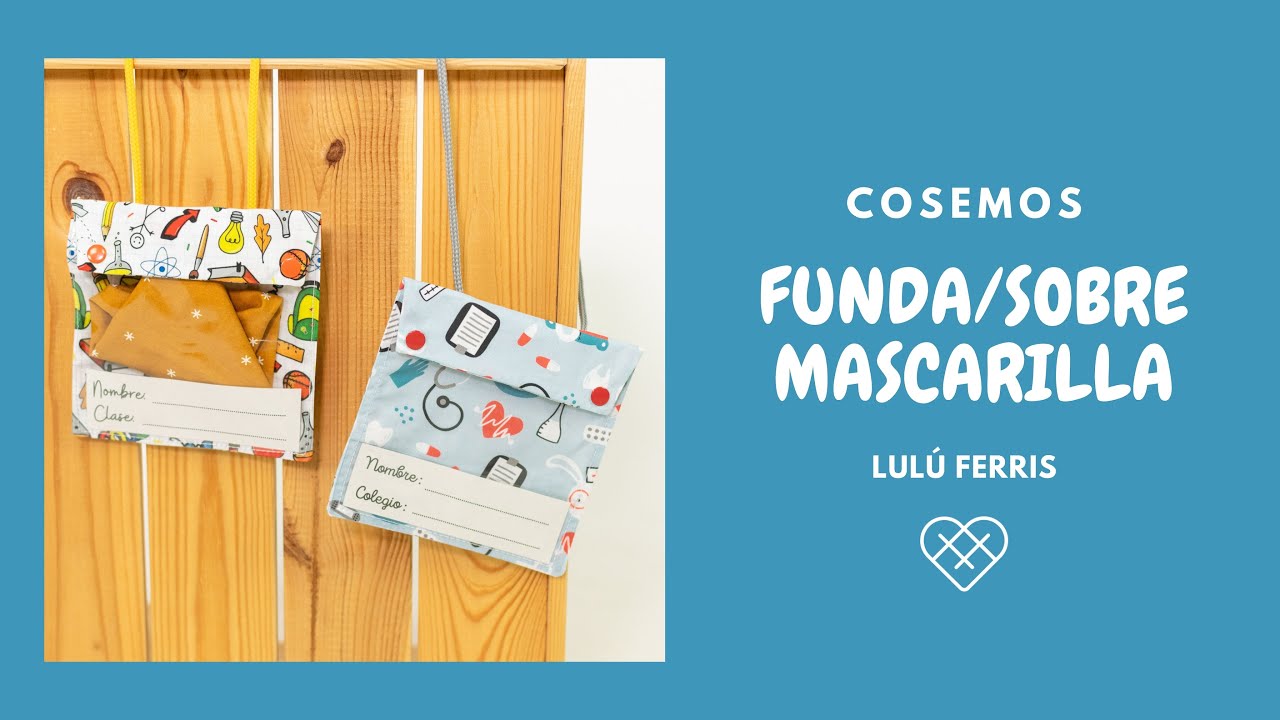 Tutorial de costura #124: Funda/sobre mascarilla ¡muy fácil!