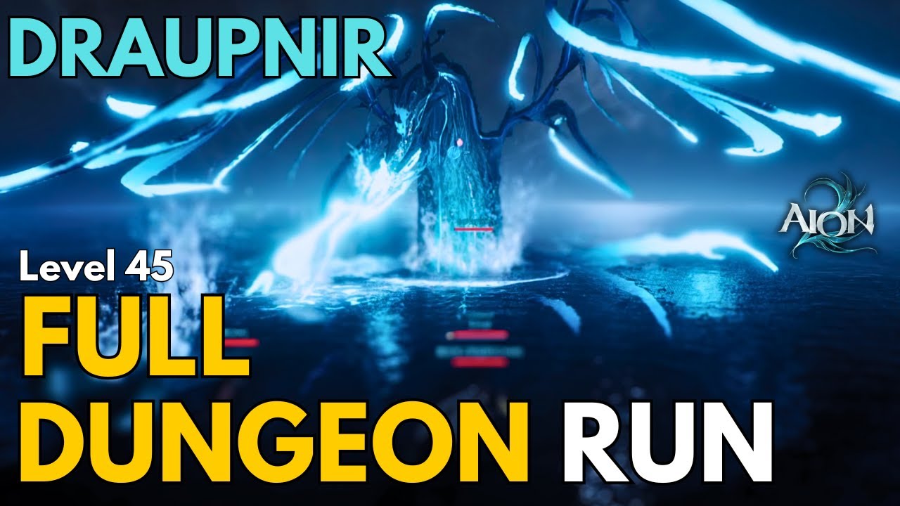 Aion 2 DRAUPNIR Dungeon FULL Run | Gladiator Class Gameplay & Boss Fights | Kromede TW | 4k