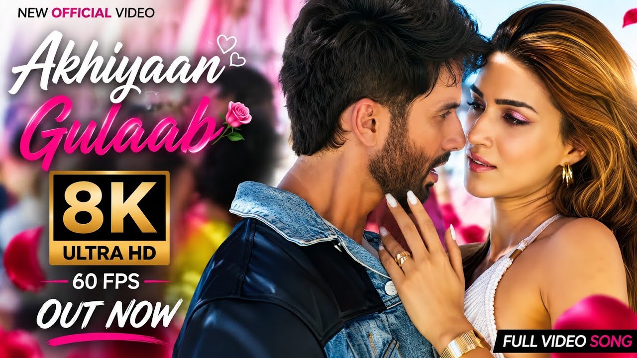 Akhiyaan Gulaab 8k  Video Songs | Kriti Sanon, Shahid Kapoor | Teri Baaton Mein Aisa Uljha Jiya