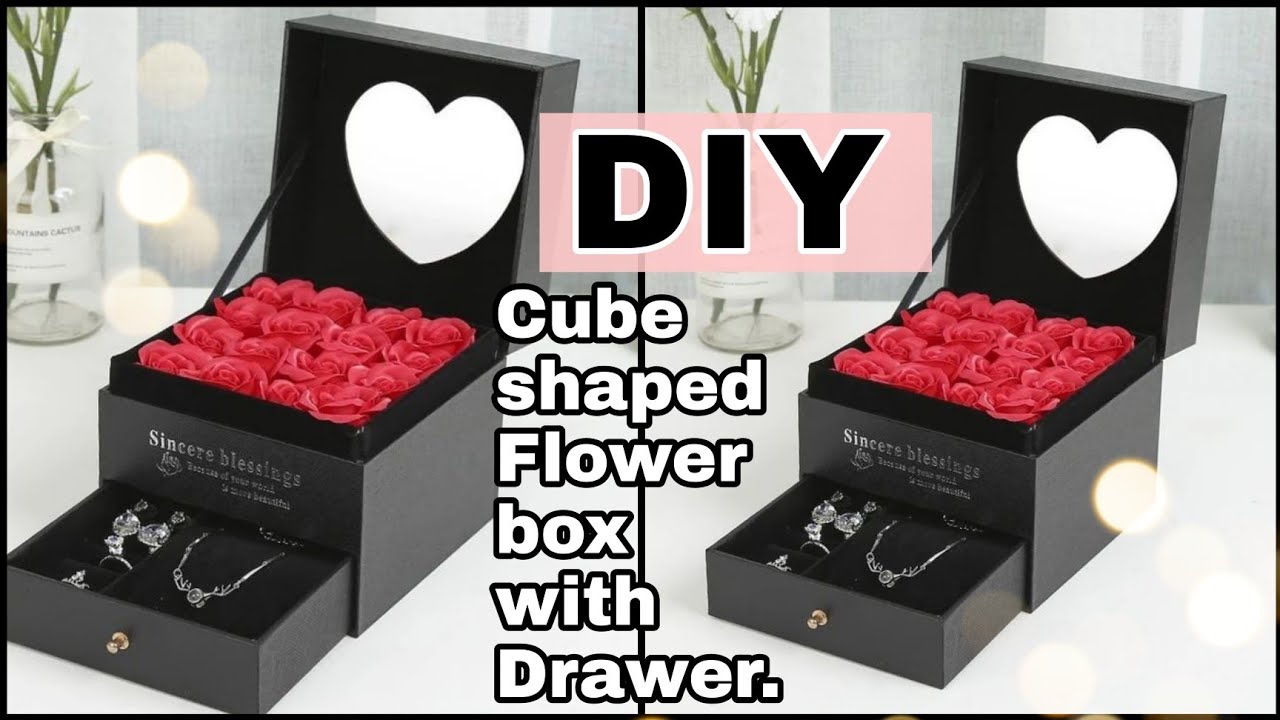 💡DIY Surprise Gift Box!!! Flower Box with Drawer/// Gift box for Birthday/Valentine's #giftbox#gifts