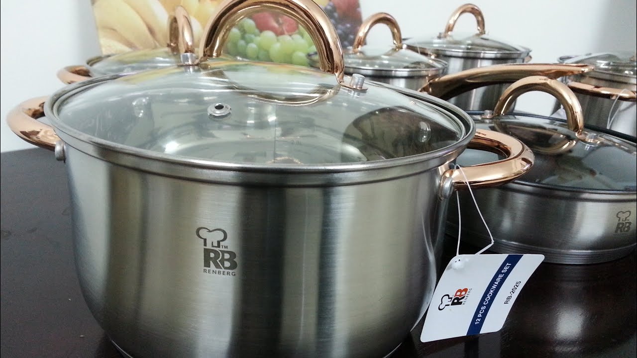 Unboxing Renberg Jumbo Cookware Set 12-Pieces