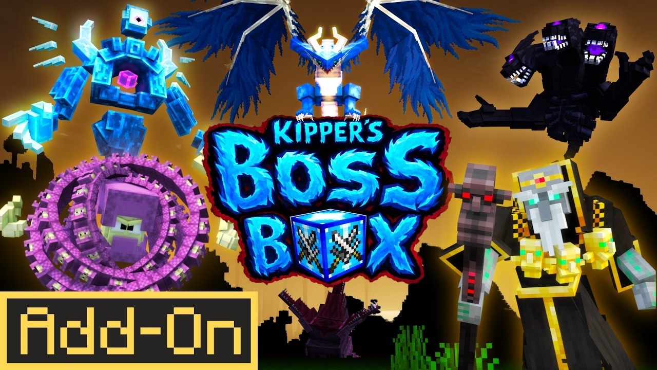 Дополнение KIPPER'S BOSS BOX добавляет в Minecraft Bedrock лучшего компаньона и битвы с боссами.