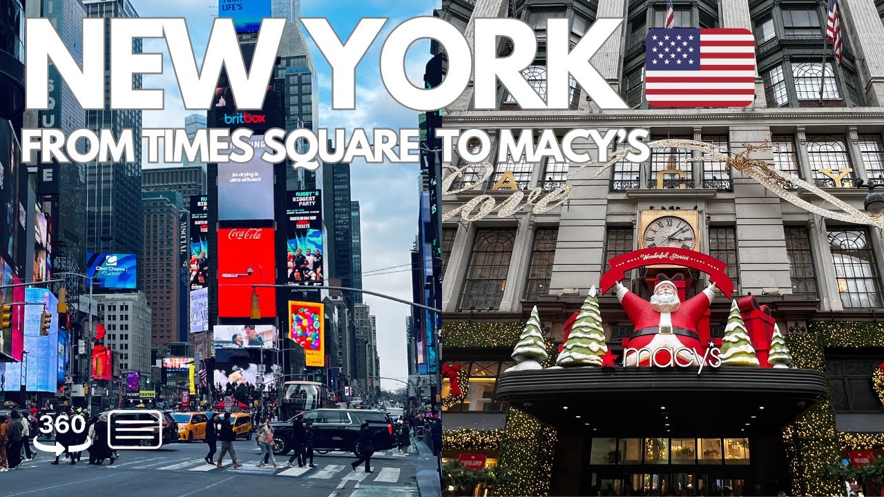 NYC Christmas Walking: From Times Square to Macy’s Holiday Windows!