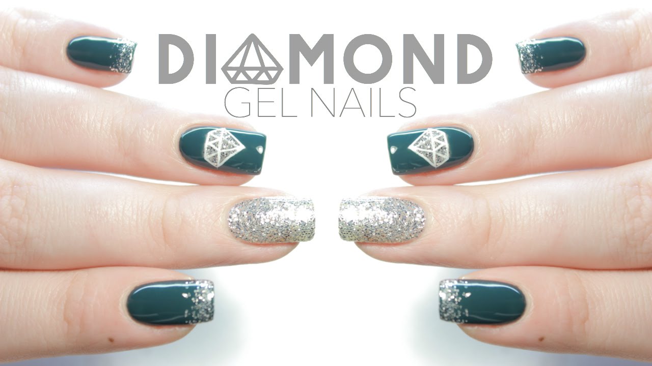 Easy Diamond Gel Nail Art for Beginners | New Year's Eve Nails