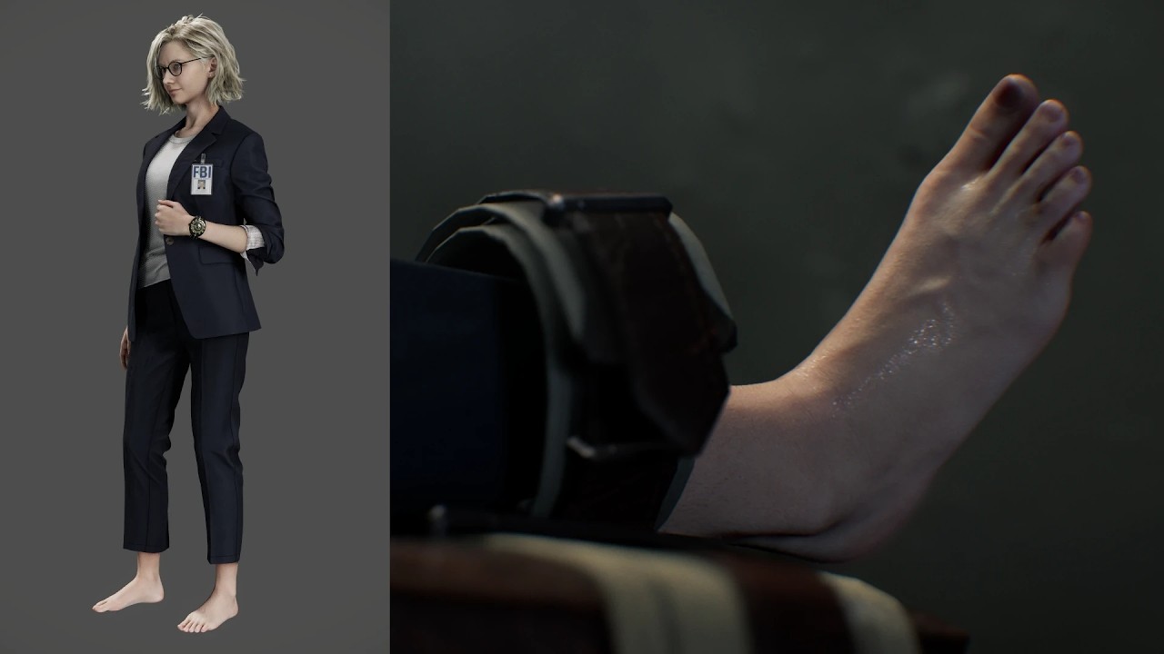 Grace Ashcroft barefoot mod RE9 Requiem