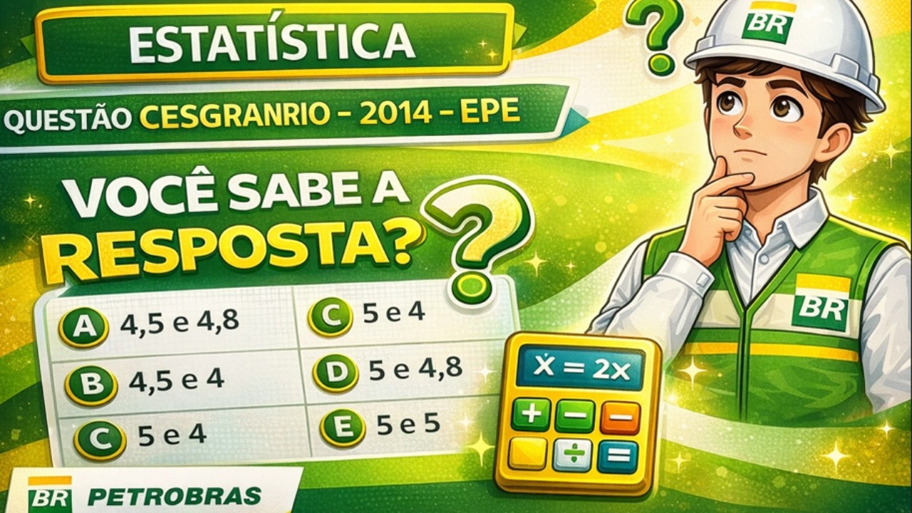 🔥Essa questão de Estatística derruba muita gente! 🔥Cai no Concurso Petrobras e Concurso Transpetro!