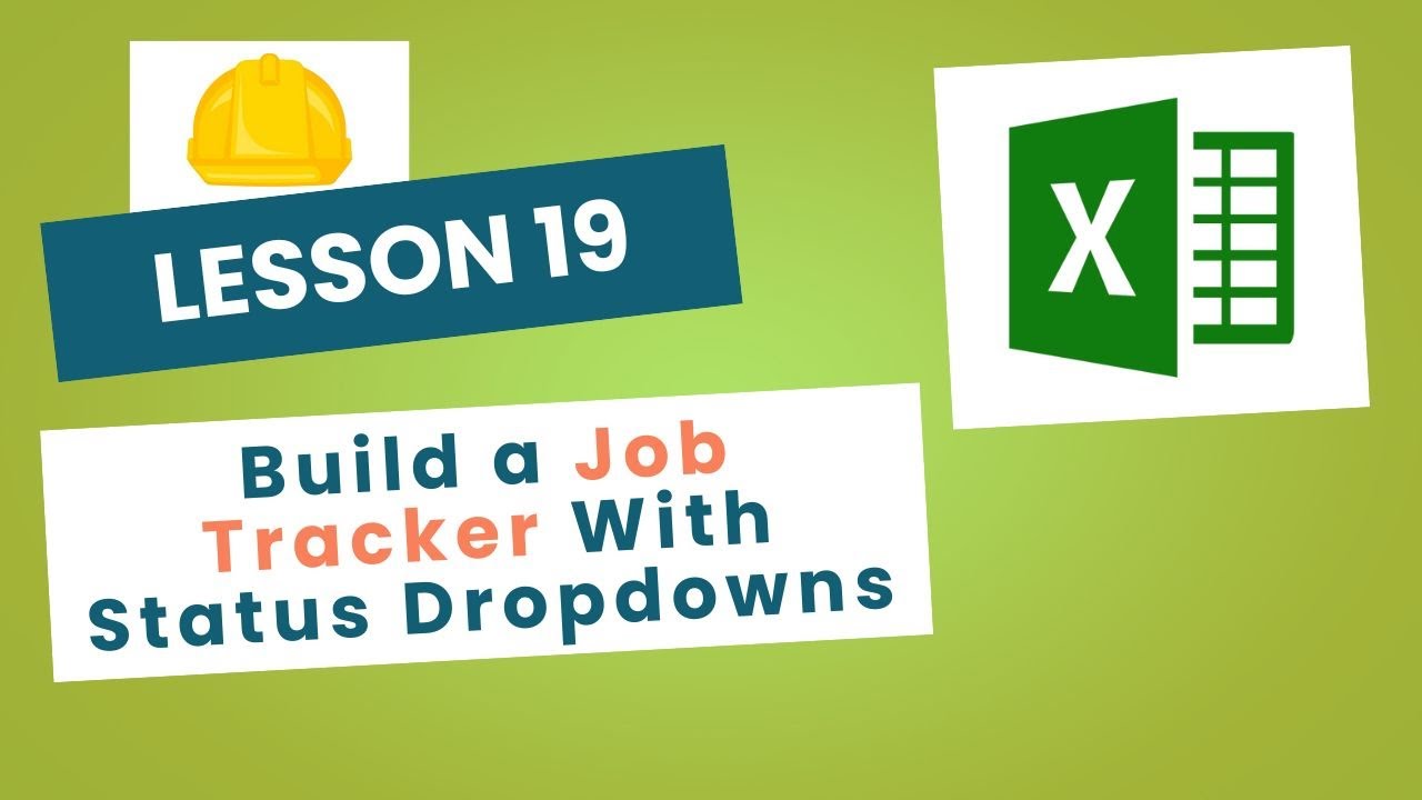 📘 Lesson 19: Build a Job Tracker With Status Dropdowns | Excel for Beginners