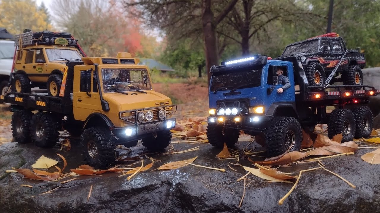 HOBBYPLUS ARKTOS 6X6 VS JJRC STAUNCH UNIMOG 6X6 ULTIMATE COMPARISON TEST PART 1 OF 1 (THE CRAWL OFF)