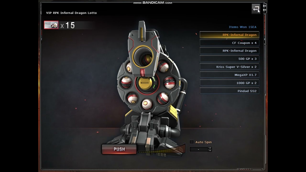 Crossfire Philippines - Winning the RPK Infernal Dragon (VIP) Using Free Lotto Tickets