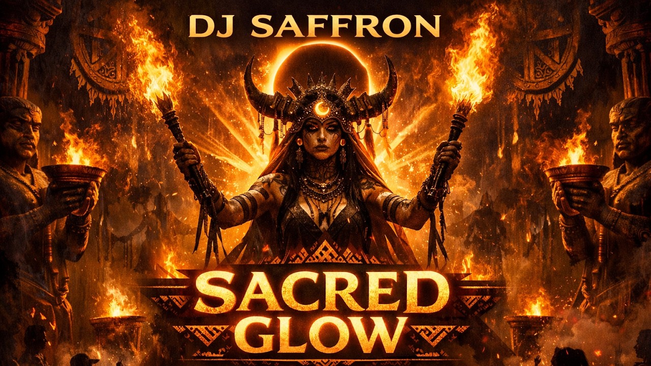 DJ Saffron Lights Sacred Glow Dark Ritual Tribal EDM Deep Bass Drop