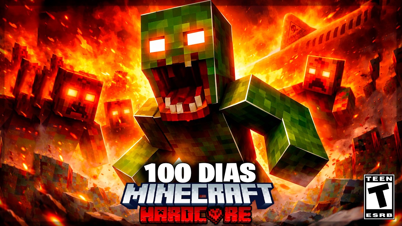 SOBREVIVI 100 DIAS EM UM APOCALIPSE ZUMBI NO MINECRAFT HARDCORE - O FILME
