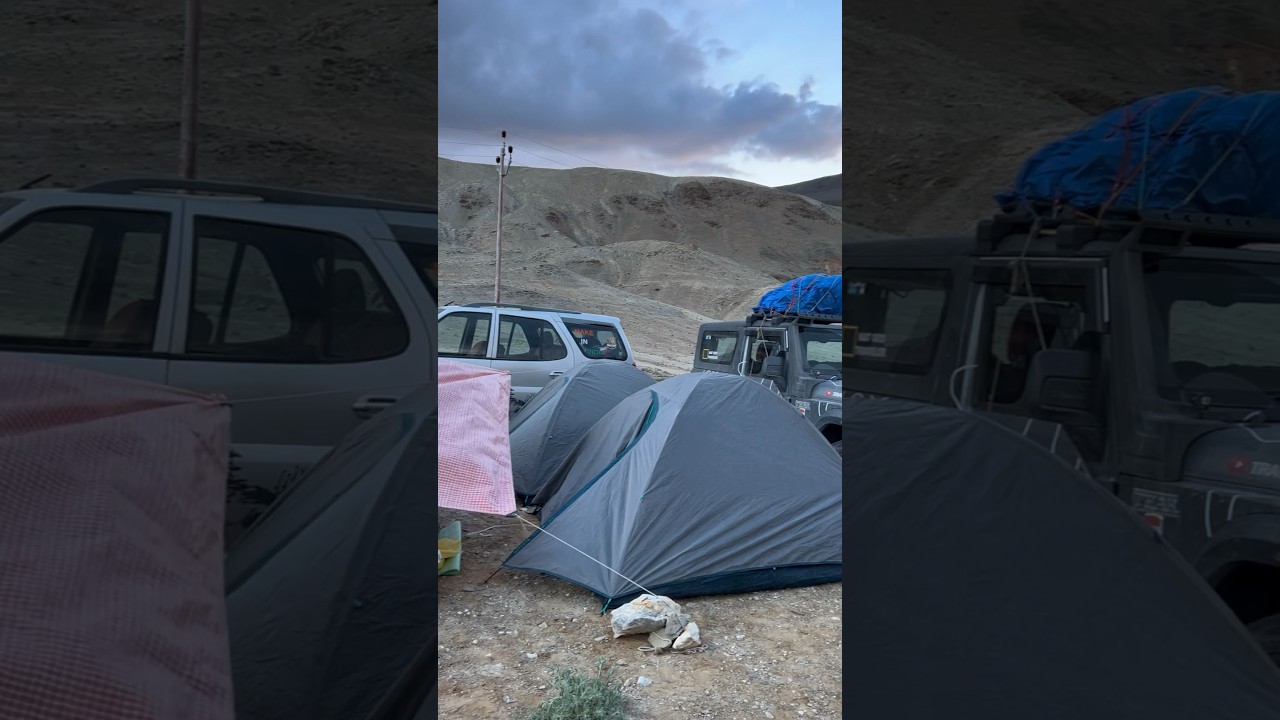 Camping at puga valley (Ladakh) #youtubeshorts #shortvideo #viral