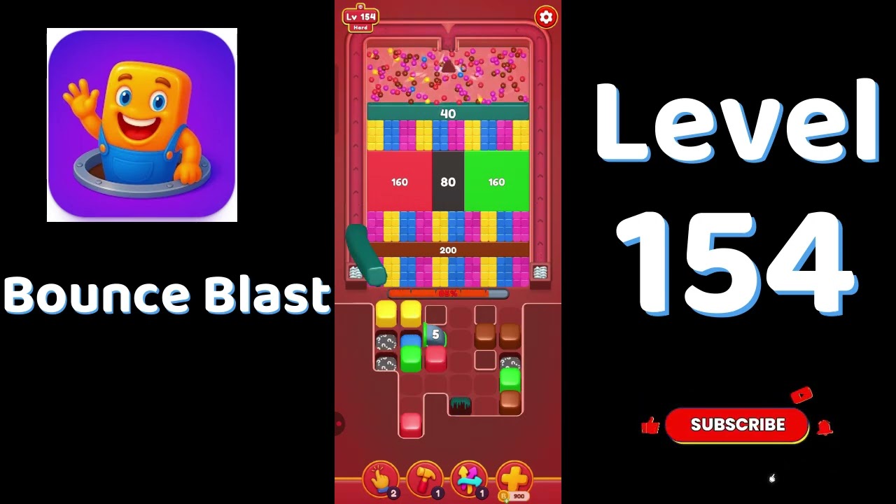 Bounce Blast Level 154 Walkthrough 🎮💥 | Tricky Ball Puzzle Solution | Go Answer