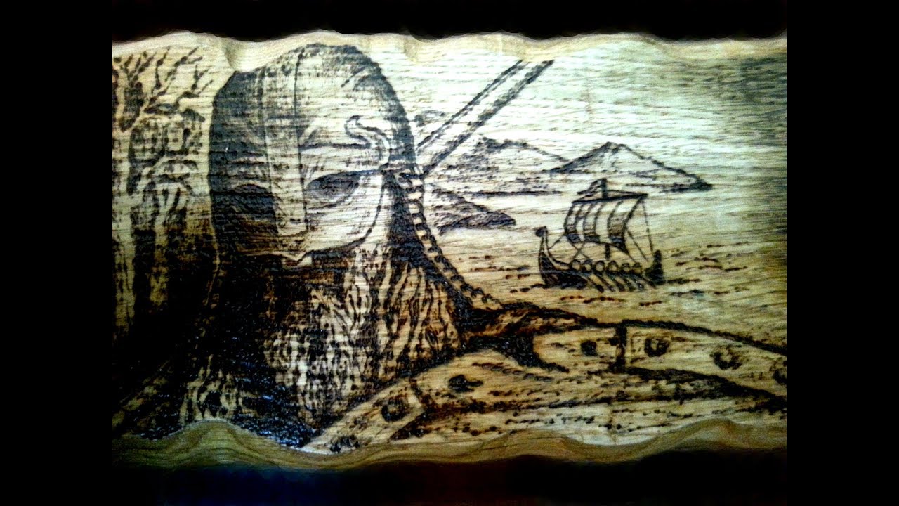 Выжигание Viking. Подставка для топора.