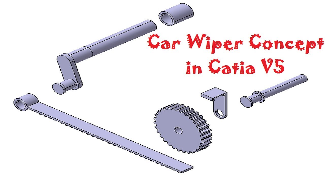 CATIA V5 DMU Kinematics | Wiper Concept | Tutorial for beginners | Prismatic Joint | Rack n Pinion