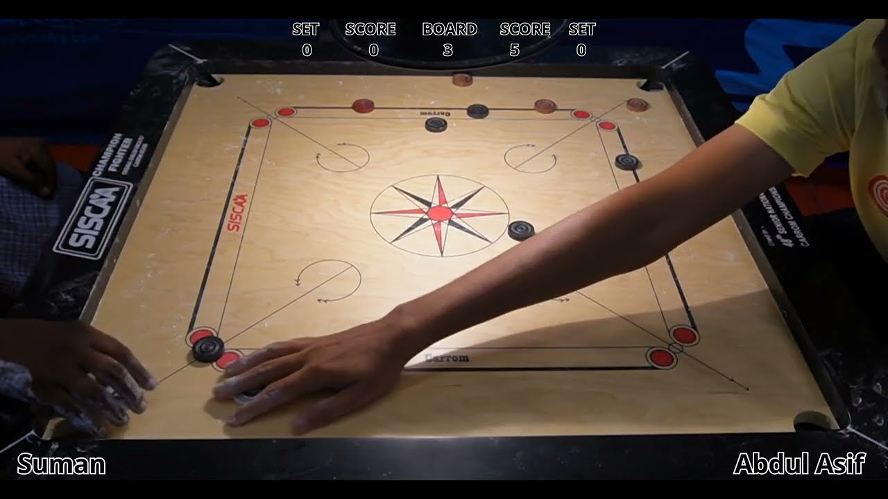 carrom SF | Suman vs Abdul Asif | Grand Slam Carrom Academy #carromunlimited #carrom #carromlive