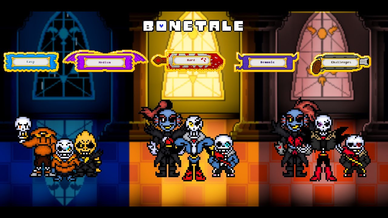 Bonetale 1.5 Beta Disbelief Papyrus Full Walkthrough (All levels+All Challenges)