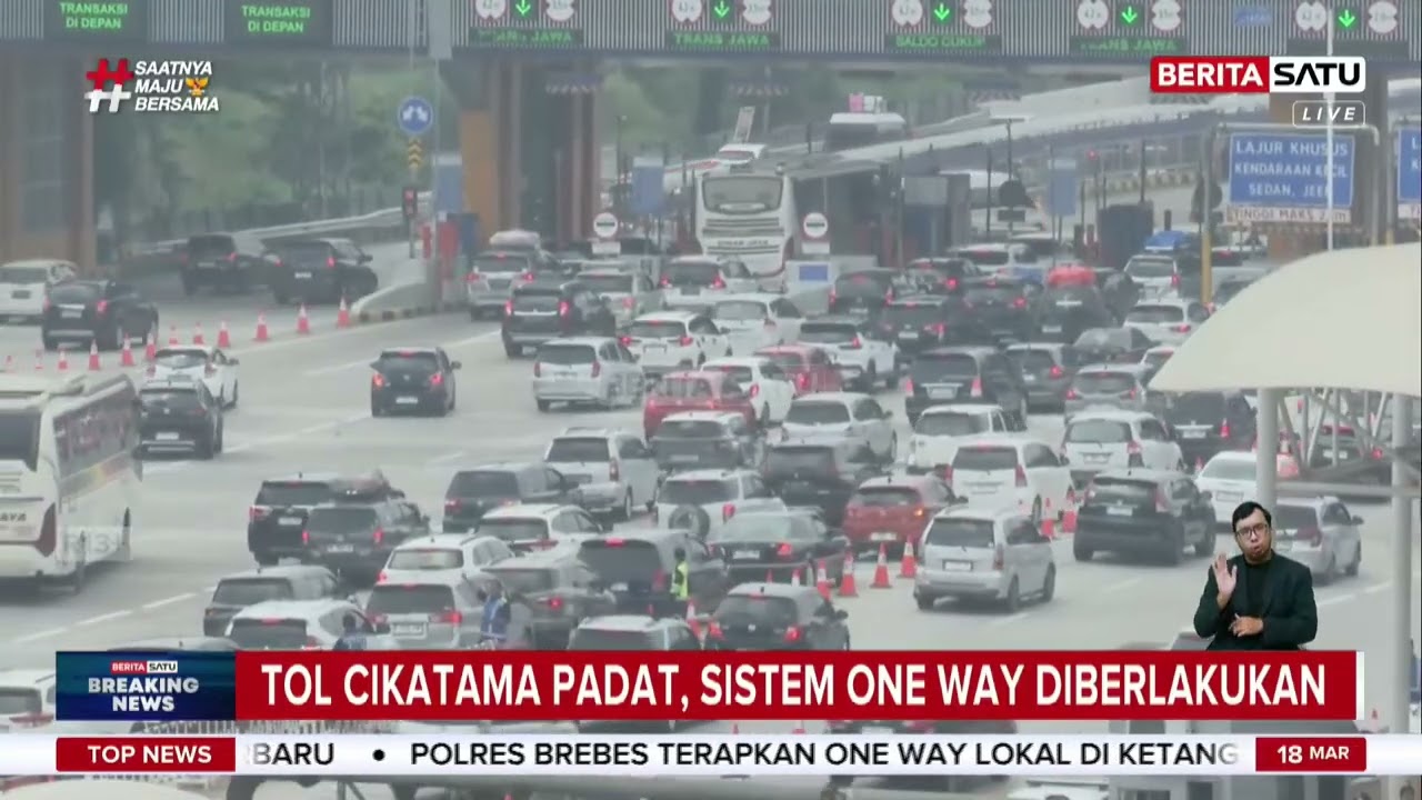 28 Ribu Kendaraan Melintas, Puncak Arus Mudik di Tol Cikatama Terkendali #beritasatu