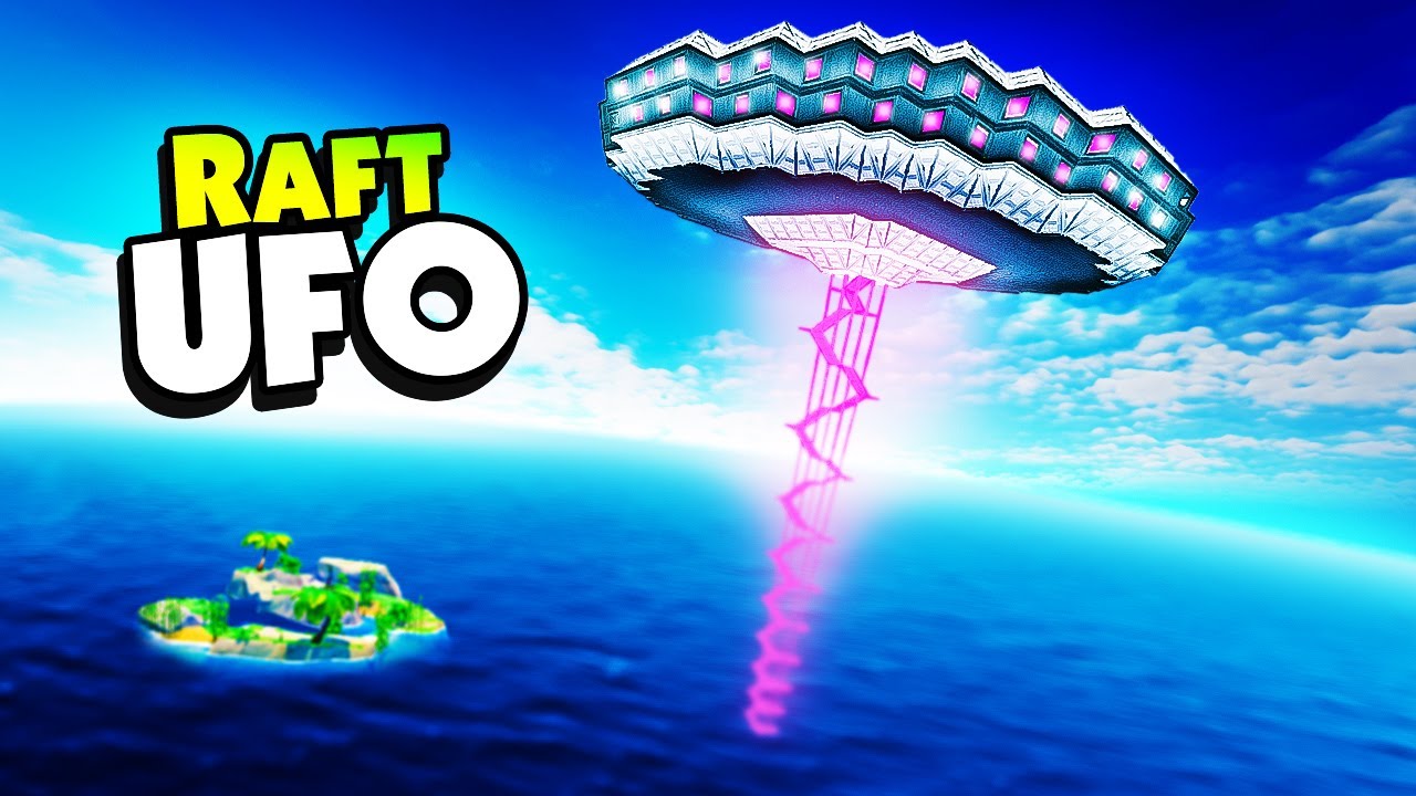 I Built A GIANT UFO RAFT For Aliens - Raft Mods