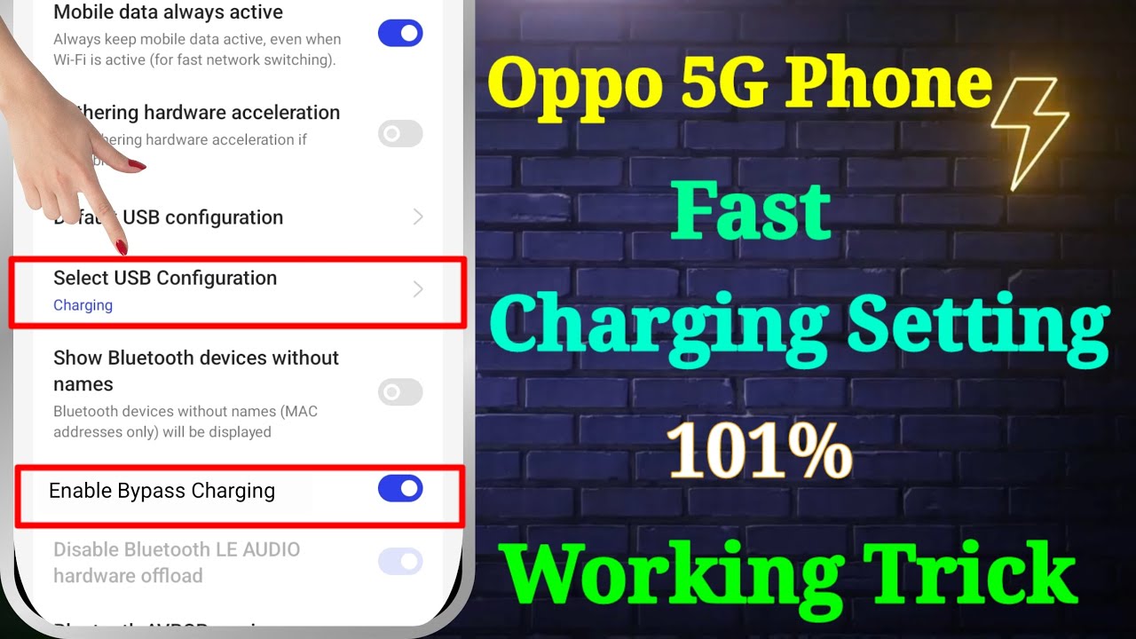 Oppo 5G Phone Fast Charging Setting | Oppo 5G Ko Fast Charge Kaise Karen | Oppo 5G Charging Problem