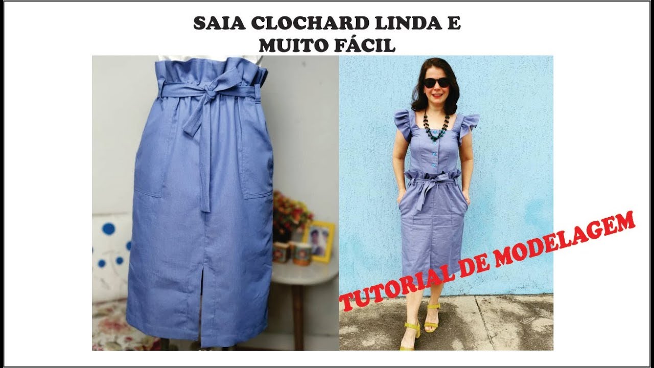 Como FAZER saia CLOCHARD SUPER FÁCIL   com CÉLIA ÁVILA