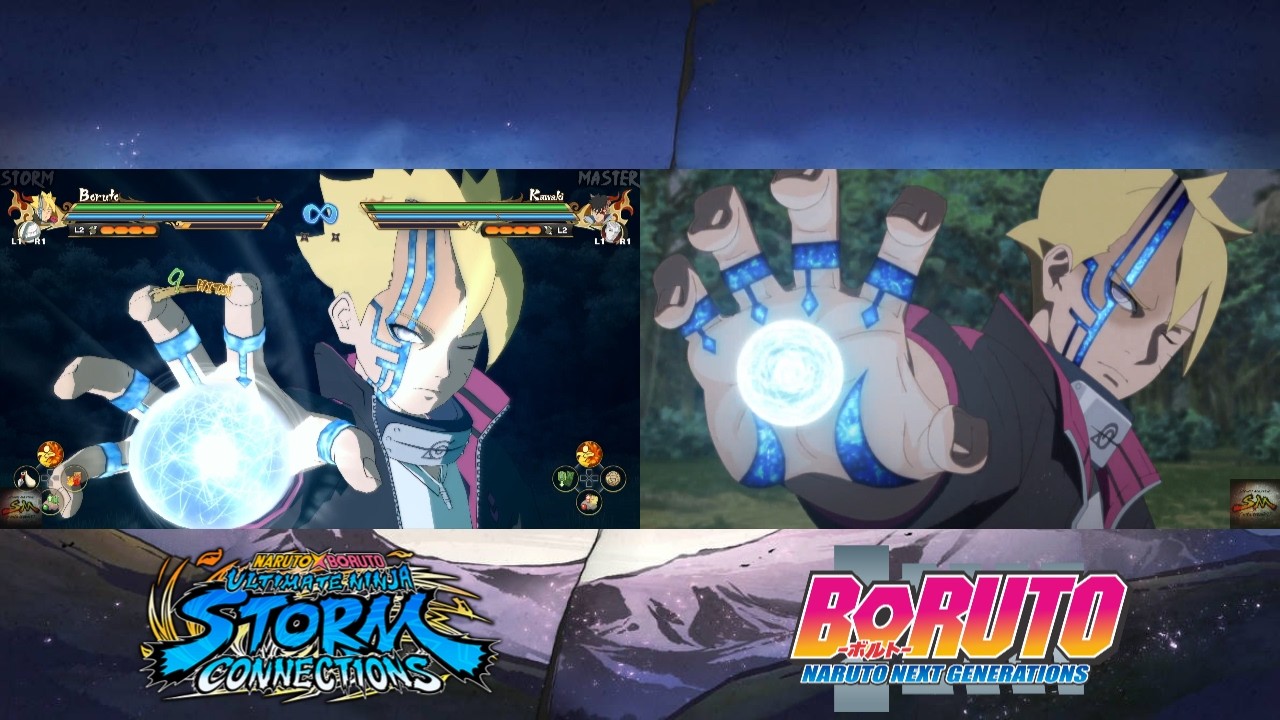 Borushikis Moveset Comparison-Naruto Storm Connections VS Boruto Next Generations (Game VS Anime)