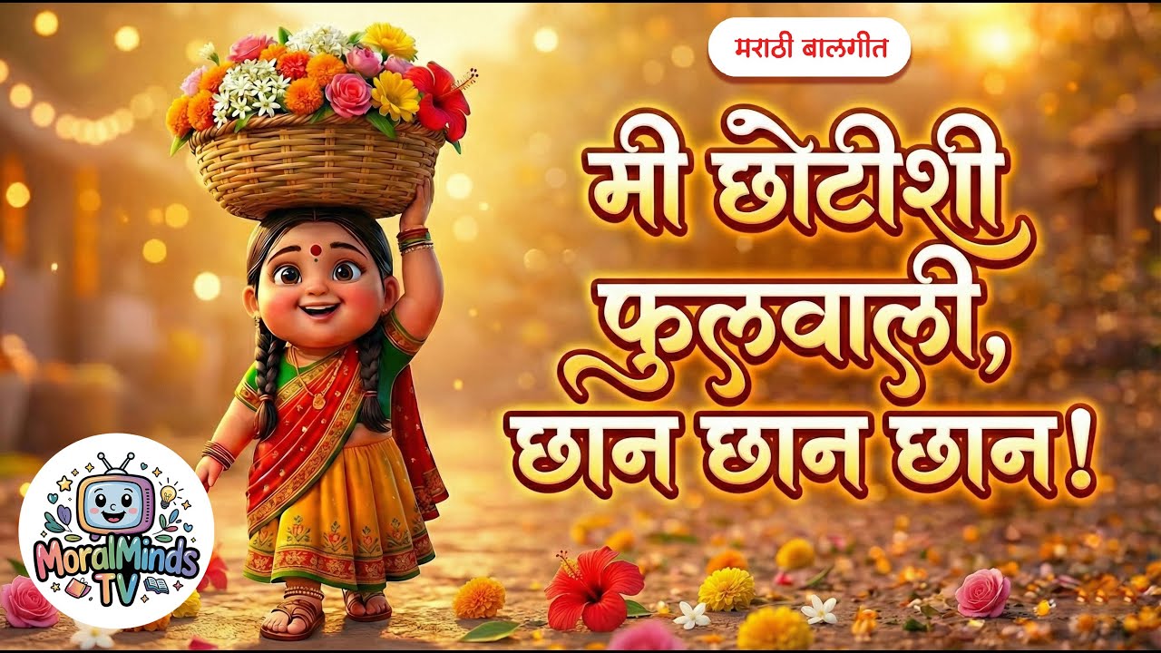 मी छोटिशी फुलवाली, छान छान! | Mi Chhotishi Phulwali | फुलांचे गाणे |Nursery Rhymes for Children