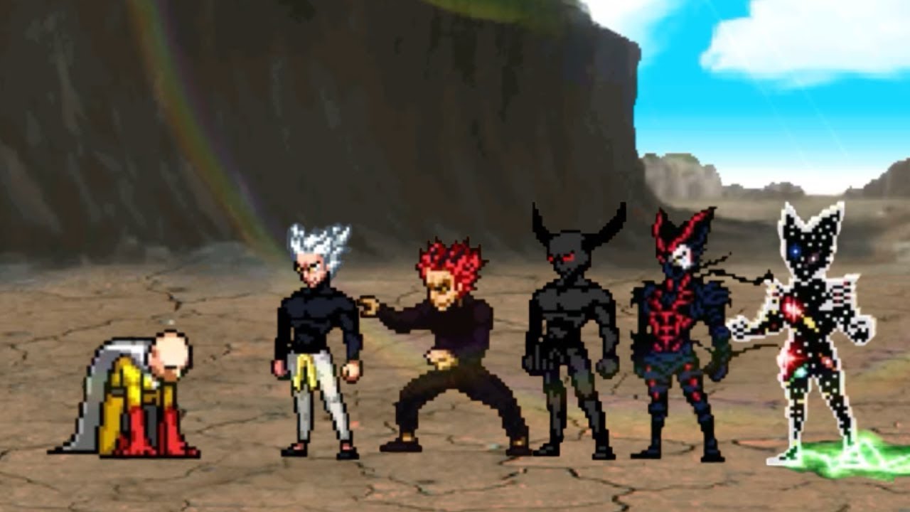Saitama Vs Garou All Forms - Mugen