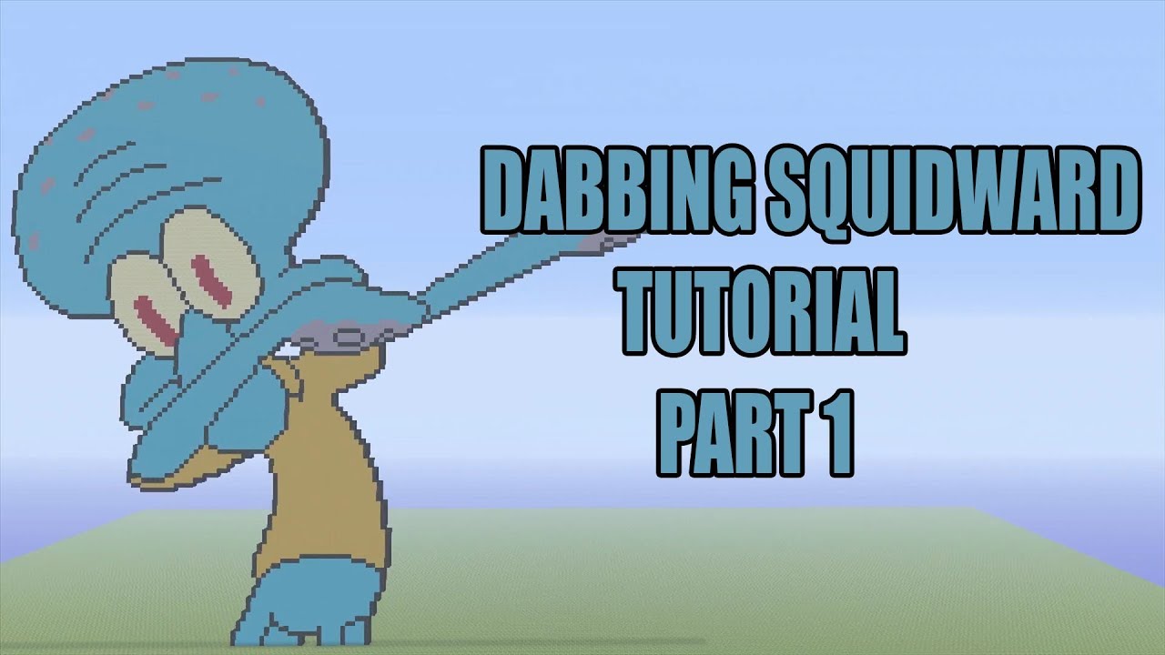 Minecraft Dabbing Squidward Pixel Art Tutorial Part 1 (Spongebob)