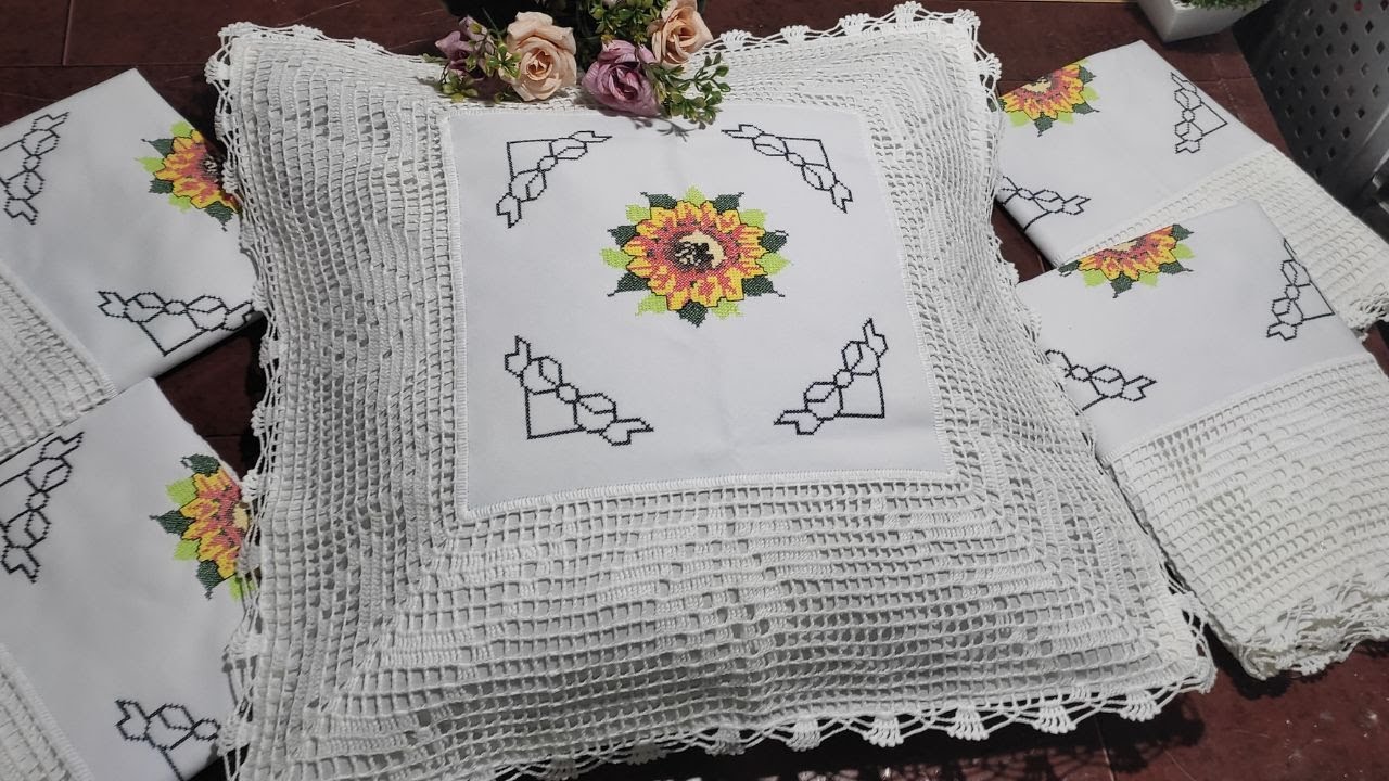 Almofadas Bordada Ponto Cruz - Capas