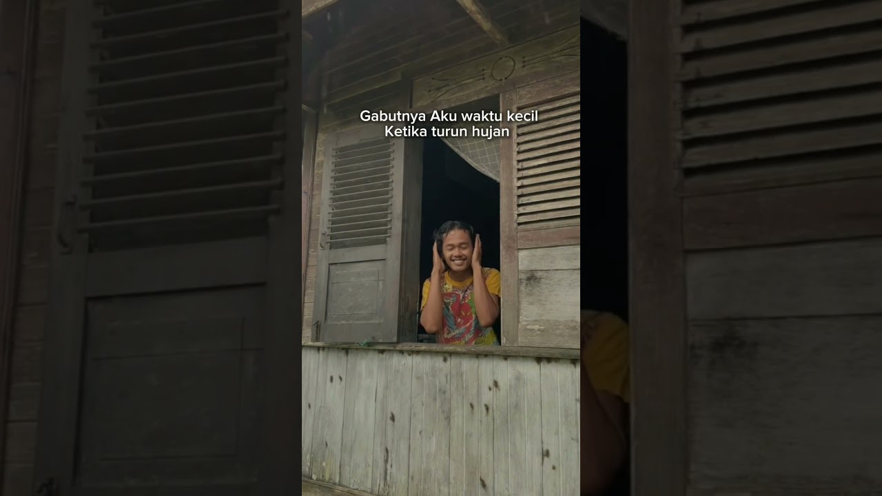 Kegabutan anak90qn ketika turun hujan #anak90an #nostalgiajamandulu