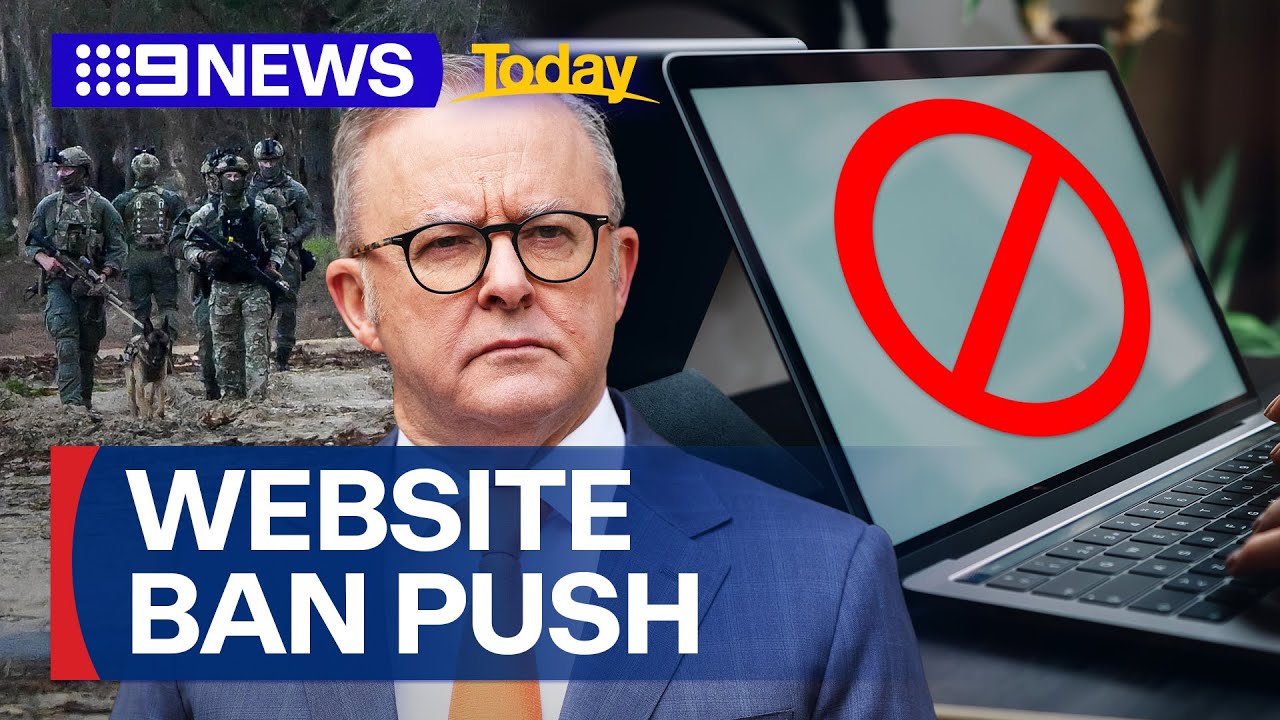 Government under pressure to take action against websites rejecting laws | 9 News Australia