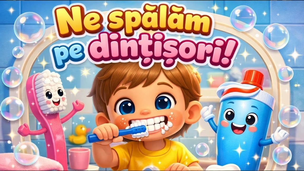 🍎Ne spălăm pe dințișori🦷 | 🪥Periem dinții și clătim💧| Cântecel pentru copii despre rutine🎶 TraLaPici