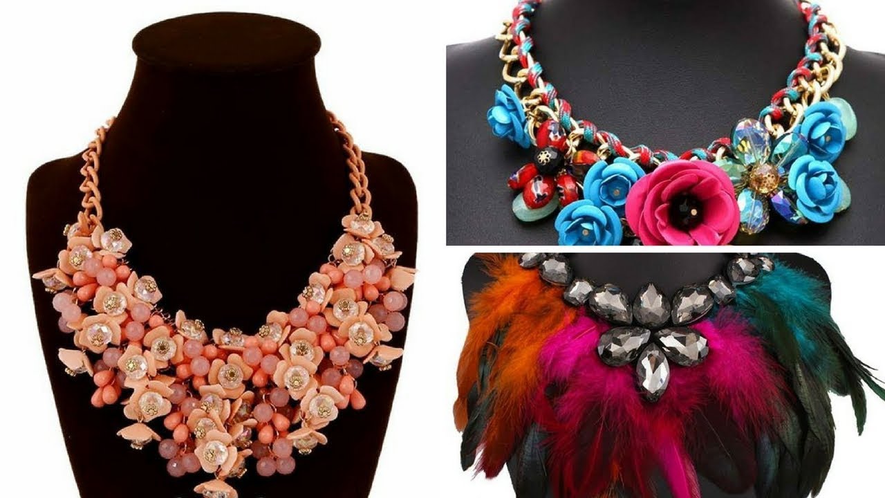 Latest  Flower Jewellery For Wedding // Crochet Flower Necklace 2017