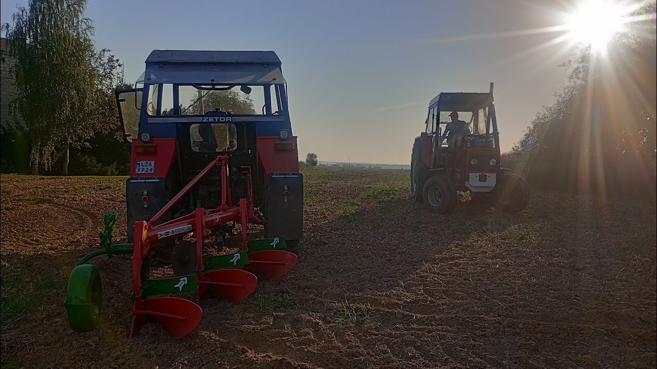 Ciężka orka nowym pługiem Zetor 5211 i Kverneland