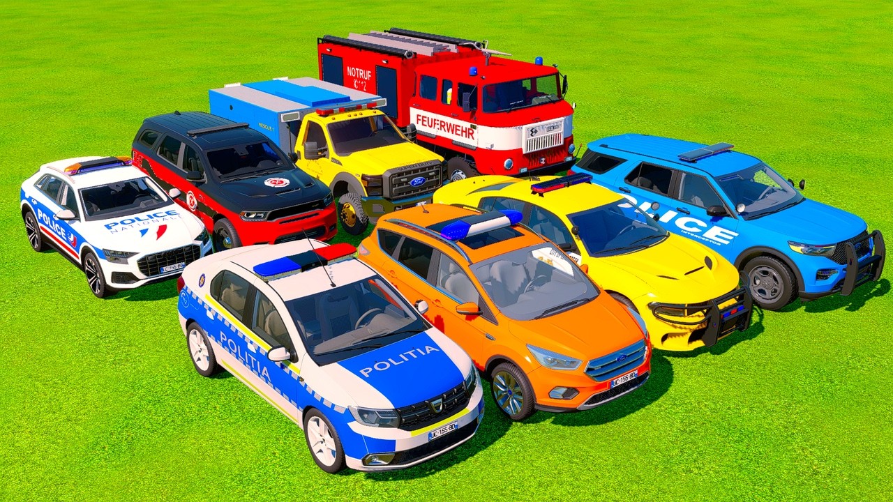 TRANSPORTING AND DRIVEN 5 POLICE, AMBULANCE, FIRE DEPARTMENT, RESCUE CARS VOL 30