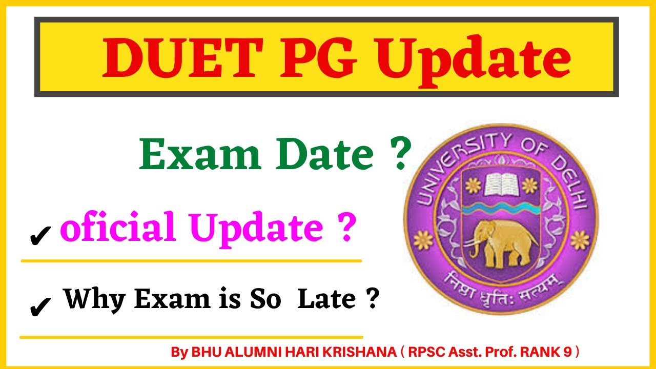 DUET PG 2022 | Exam Date UPDATE