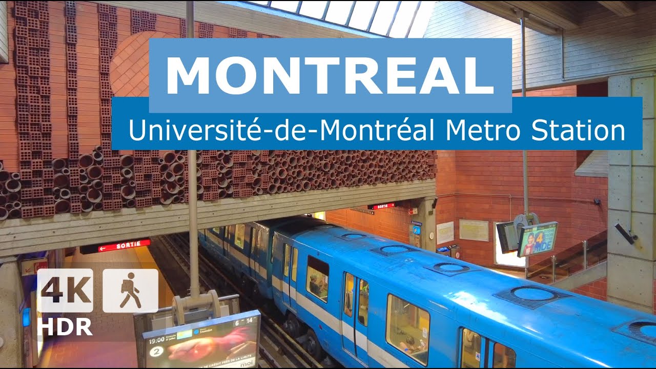 [ 4K ] Université-de-Montréal Metro Station Walking Tour | 🔵 Blue Line | Montreal 2025 🇨🇦