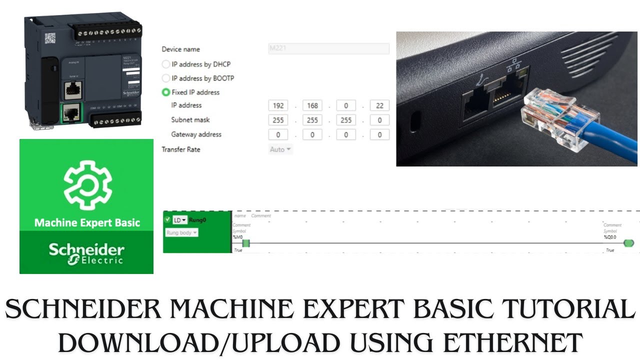 How to download program to Schneider m221 PLC ( Ethernet )