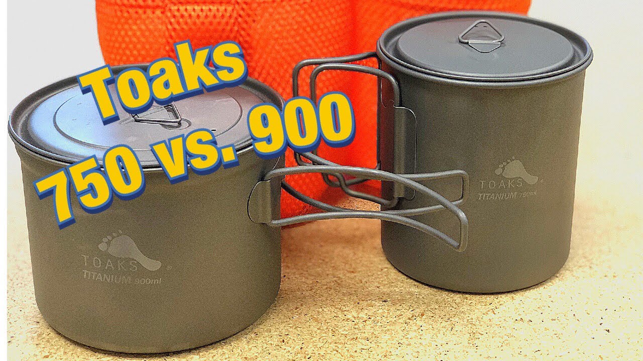 Toaks 750 vs 900 Backpacking cooking pots