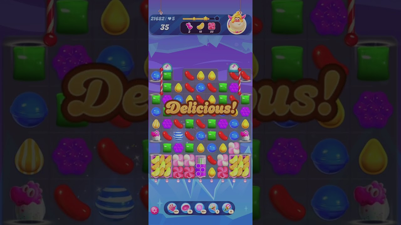 Candy Crush Level 21682 with boosters 