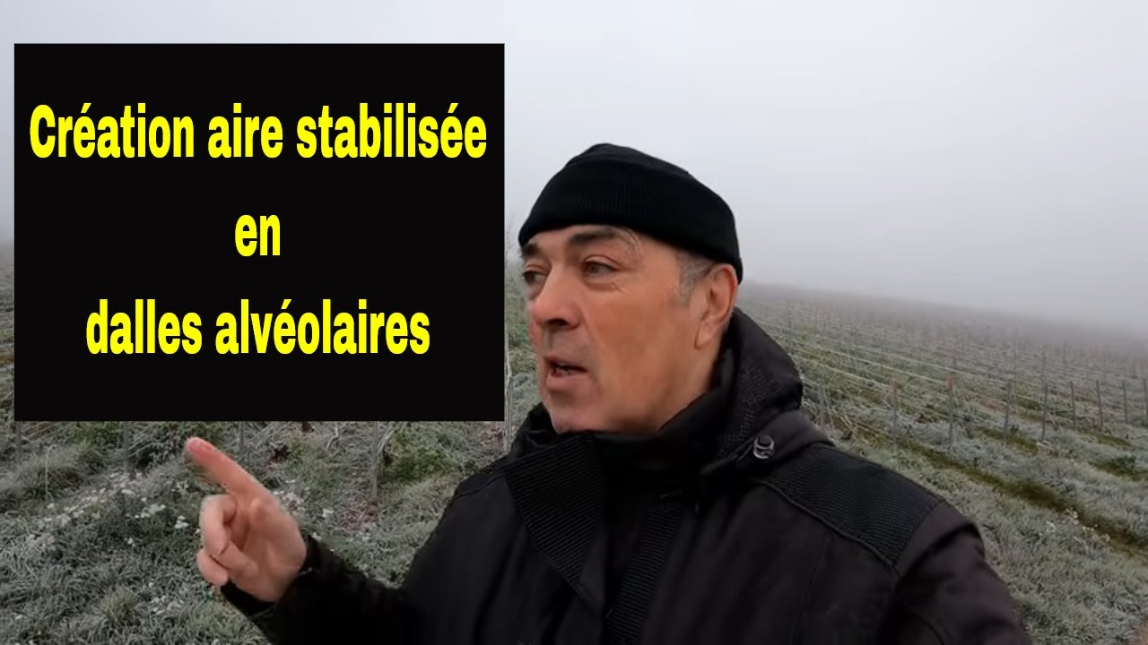 Aire stabilisée, montage plateau, épandeur broyeur, broyage