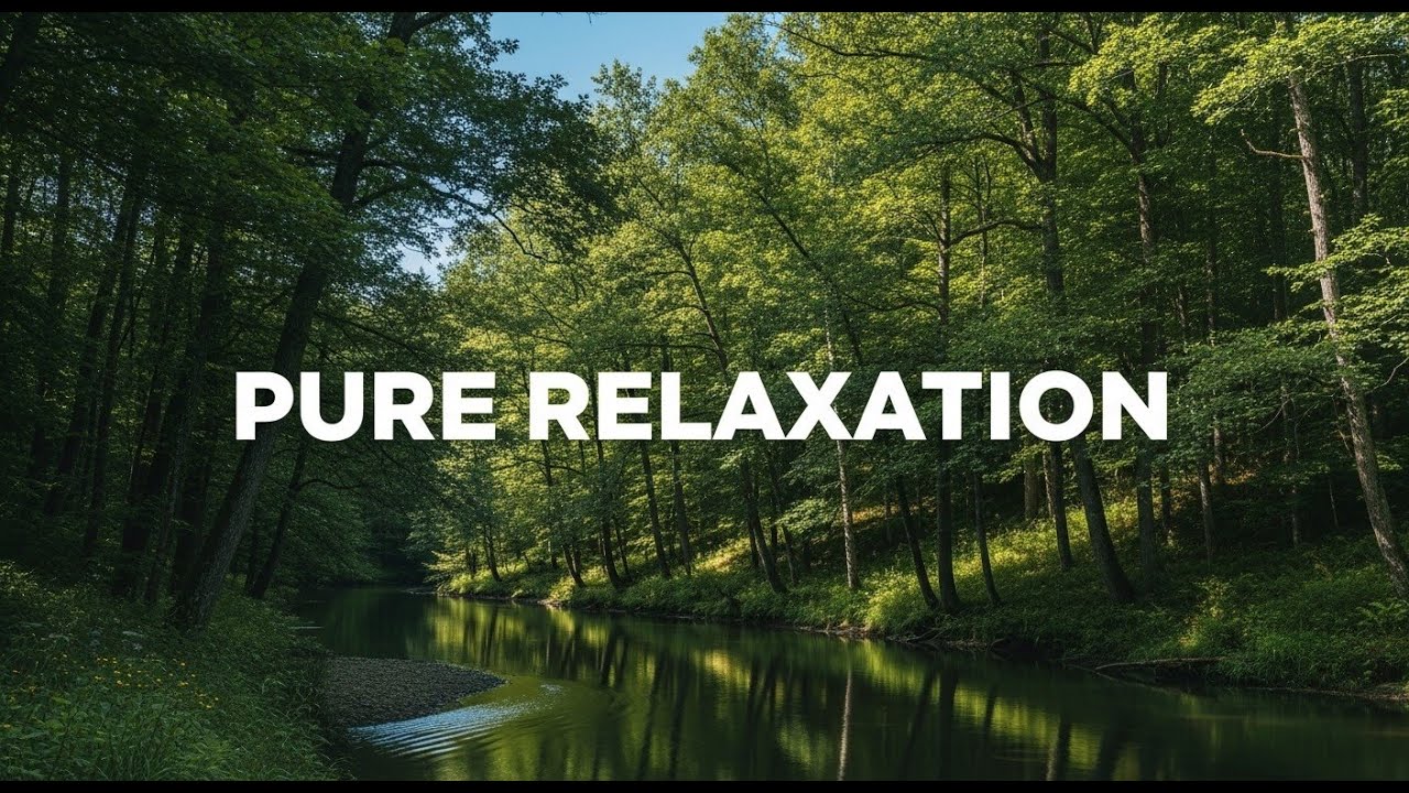 Night Calm Nature Stream Soundscape 🧘 for Anxiety Relief | No Music