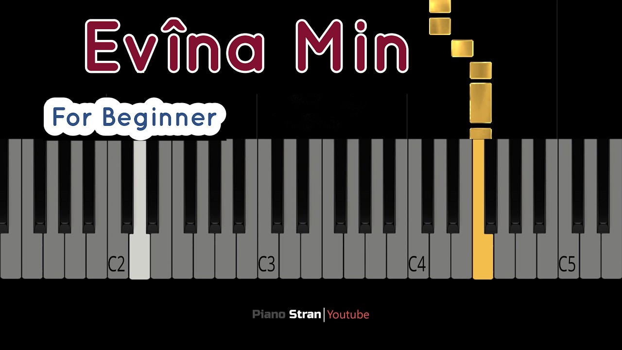 Evîna Min | Easy Piano Serie For Beginner | Simple Kurdish Melodies | Agirê Jiyan
