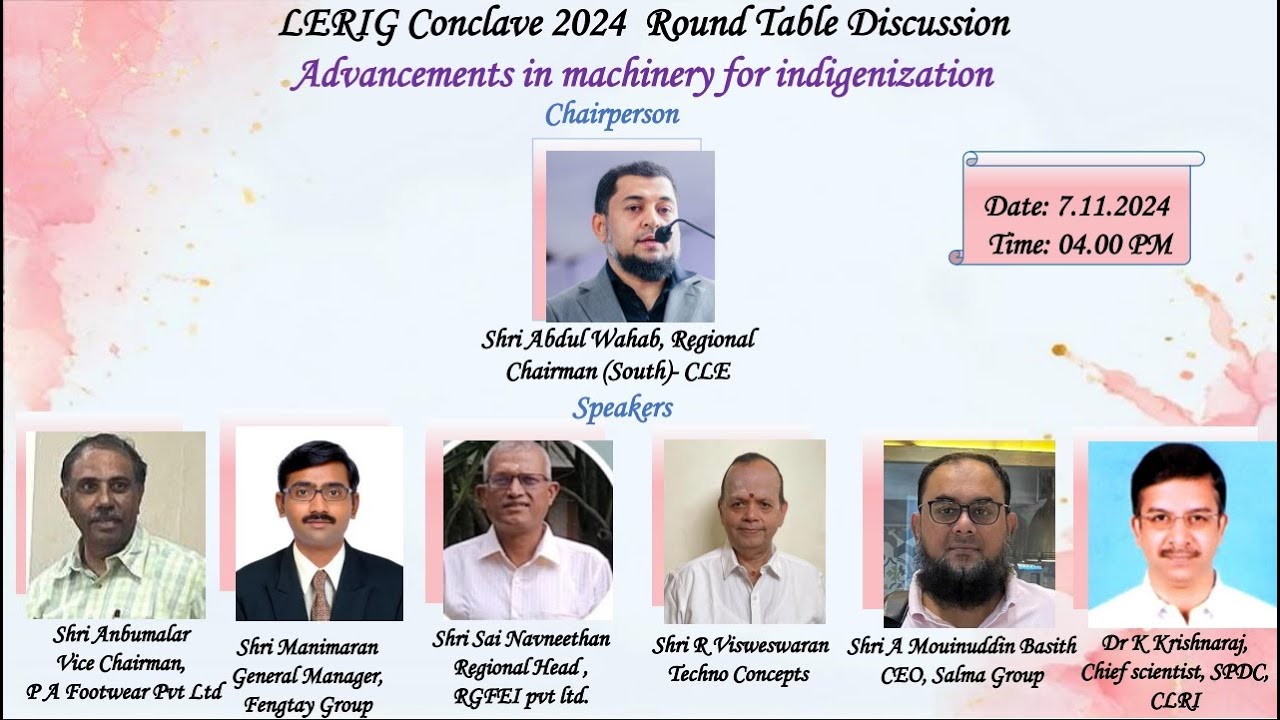 LERIG CONCLAVE - 2024: Round Table Discussion Advancements in Machineries for Indigenization