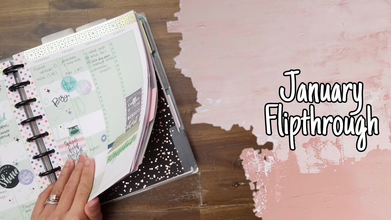 January 2021 Flipthrough | Happy Planner and At-A-Glance Functional Planning